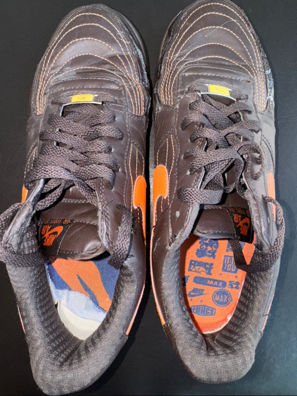 MAKE OFFER Charles Barkley Nike Air Force 1 CB34 Brown Shoes Orange CB34 s10 - Picture 5 of 16